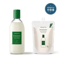 아로마티카 [아로마티카] 로즈마리 헤어 씨크닝 컨디셔너 400ml+리필500ml (+종이쇼핑백), 단품없음