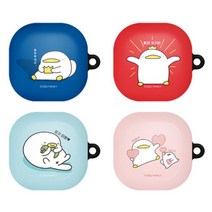 [바보사랑] 오구 탭탭 갤럭시 버즈 라이브 케이스+키링(b), 디자인:오구오구