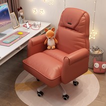 SURBORT 가정용의자 컴퓨터의자 등받이 의자, 밝은 오렌지_orange, 강철 발