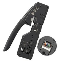 네트워크 케이블 크림 퍼 RJ45 압착 공구 커터 스트리퍼 Cat7 Rj11 플라이어, black