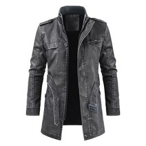 남자가죽자켓 라이더 오버핏 싱글자켓 인조 가죽 자켓 남성 클래식 오토바이 자전거 카우보이 자켓 코트 남성 플러스 벨벳 두꺼운 코트 l-3xl