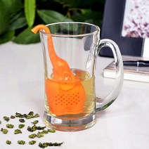 [실버플라워] 차거름망 티망 코끼리 차여과기 코끼리 차여과기 003, 노랑