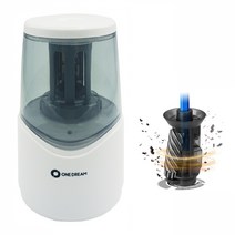 원드림 자동 연필깍기 USB 충전 전동 연필 깍기, M8 화이트(자동멈춤)