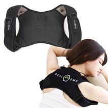리얼EMS 저주파 어깨마사지기 목 안마기 어버이날선물, S/M(44~66)