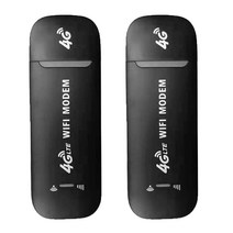 공유기 호환 게이밍 와이파이 원룸 자취방 2/1pcs 4G LTE USB 모뎀 네트워크 카드 100Mbps 무선 어댑터 WiFi 150Mbps 스틱 143925, 호주_블랙 2Pcs