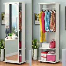 전신거울수납장 수납 코너 옷방용 인테리어 보석함, F