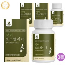 보스웰릭산65% 버드나무가지껍질 보스웰리아 60정 3통 3개월분 치커리 우슬 초록입홍합 히알루론산 추출분말 비타민C 아연 결정셀룰로스