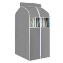 행거덮개 행거가리개 행거 커버 행거천 원룸 옷방 드레스룸 먼지 롱코트 밍크 보관 하게, 60x48x100cm_베이지