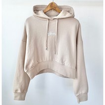 스투시 크롭 후드 맨투맨 ST126304 스모크 WOMENS
