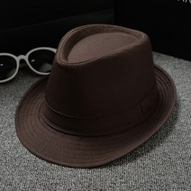 아너햇 모직 면 린넨 캐주얼 신사 체크무늬 스트라이프 모자 페도라 중절모
