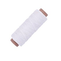 [갈색가죽] 가죽공예 왁스실 화이트 가죽실 초실 0.8mm 50m 150D, 블랙