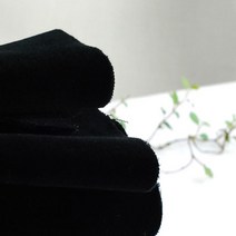 면 벨벳 스판 원단 블랙 천 패브릭