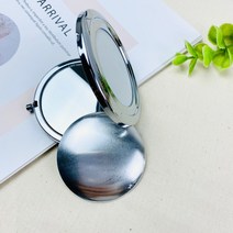 헤세드 DIY) 민자 콤팩트거울 양면거울 손거울, 실버, 1개