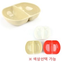 중국집 짬짜면 반반그릇 양분그릇 24.7x20x6.5cm 1p, 멜라민(KJ)-짬짜면기 빨강