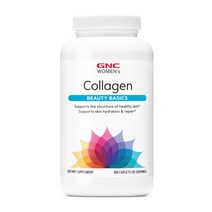 GNC 우먼스 콜라겐 뷰티 베이직 캐플렛 글루텐 프리 무설탕, 180개입, 1개, 180정