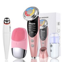 LED 페이스 마사지 스킨 케어 세트 리주버네이션 라디오 메조테라피 페이셜 아이 리프팅 클렌징 스프레이어 진동 안티 에이징 뷰티 헬스, 2