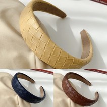 3종 짜임 퓨어 PU가죽 헤어밴드 여헤어슈트