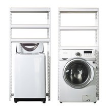 스피드랙 건조기 세탁기 선반 3단 800 x 500 x 2400 세탁실 다용도실 베란다 창고, 화이트, 9mm 양면코팅