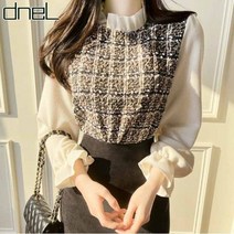 드넬 스팽글트위드블라우스DWB24016A