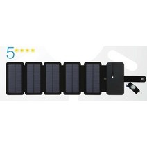 KERNUAP SunPower 접이식 10W 태양 전지 충전기 5V 2.1A USB 출력 장치 스마트 폰용 휴대용 태양 전지 패널, 5개의 태양 전지판