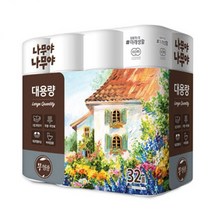K마켓 형광물질 걱정없는 나무야나무야 3겹 데코 엠보싱 32롤 대용량 화장지 휴지, 32롤 1팩