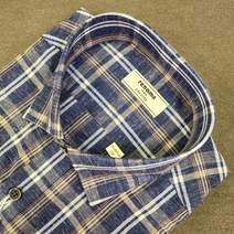 NC불광점 레노마 셔츠 # 2022신상 * * 고퀄리티 린넨 브랜드 고급 빅체크 밑단 일자 일반핏 셔츠 남방 RMUSGP-242-NY-555