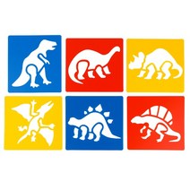 소형스텐실판6종세트(공룡)