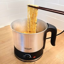 1인용 라면포트 전기냄비 여행용 무선 멀티포트 캠핑 전기쿠커, 1.8L