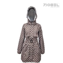 지오벨 코트형비옷 레인자켓 코코아도트 [골프우비 패션우비 우의], S