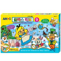 아모스 글라스데코 스티커물감 스테인드글라스 물감놀이 야광 1 2 3 5 9 10, 글라스데코-9