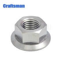 Craftsman-티타늄 너트 Ti M5 M6 M8 M10 M12 M14 오토바이 자전거 플랜지 나사 볼트, 03 Silver_01 M10 1.0