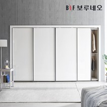 보루네오 360cm 샤인 슬라이딩 붙박이장 12자, 그레이_다크그레이 360cm
