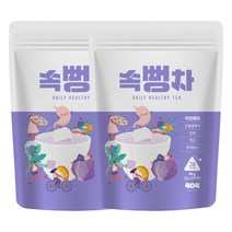 속뻥차 20티백 적 양배추 민들레 뿌리 진피 연근 루이보스 디카페인 가벼운 차 티, 2g, 40개입