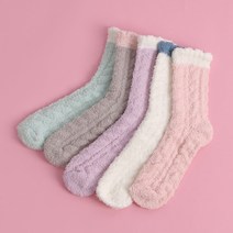 수족냉증 동절기 필수품 보들보들 수면양말 믹스 5켤레세트