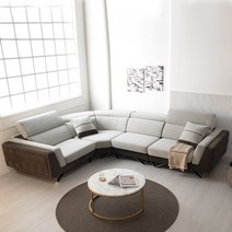 에보니아 가디아 갤럭시 코너형 6인용쇼파 프레임컬러3종 [착불배송], 프레임차콜 시트그린