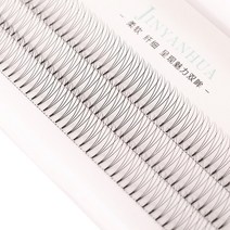 JINYANHUA 3D 소프트 내추럴 밍크 속눈썹 수제 프리메이드 볼륨 팬 연장 메이크업 팜므 인조 3 줄 12 줄, 01 0.10mm_01 8mm_03 C, 07 3D 3rows
