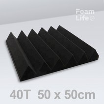폼라이프 삼각방음재 흡음재 방음스펀지 난연 접착 40Tx500x500, 1개