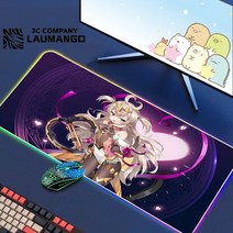 에픽 세븐 Rgb 마우스 패드 게이머 키보드 매트 책상 애니메이션 카펫 Pc 빅 게임 캐비닛 확장, 05 GG001216_05 RGB300x800x3mm