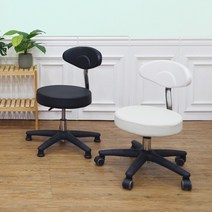 GS80-4 카운터 풋샵 물리치료 병원 상담 청소 의자, 고정형, 블랙