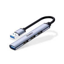 [usb선택기4대4] 베이식스 4포트 USB 3.0 2.0 무전원 멀티허브 BU4A