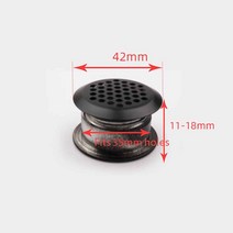 5pcs 스테인레스 스틸 양면 조정 벤트 커버 가구 공기 환기 루버 인공 호흡기 그릴 구, 02 BLACK, BLACK