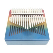 나무 17 키 손가락 kalimba mbira 엄지 피아노 초보자 어린이 악기 accs 음악 장비 액세서리 부착, 여러 가지 빛깔의