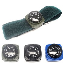일본산 정품 시계형 장착 나침반, 시계장착형, 검정