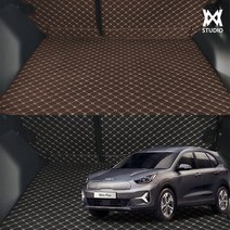 니로 플러스 쉴드커버 퀄팅 트렁크매트 자동차 차박매트, 2열 등받이+트렁크 바닥매트(분리형), 블랙, 니로 플러스(22년)