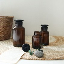 [천삼백케이] [더플라워마켓] 빈티지 갈색시약병(유리화병)-125ml, 단품