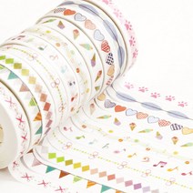 만들기자랑디자인 마스킹테이프 8mm/컬러풀/민화샵 테이프/메모, 하트