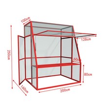 플리마켓 가판대 진열대 부스 노점 매대 야외 이동식, 길이2m너비1.6m높이2.5m입니다