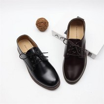 남자 빅사이즈 옥스포드 레이스업 통굽 무광 단화