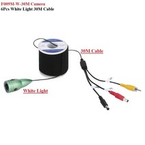 어군탐지기 어탐기 유선 무선 낚시 GPS 플로터 3d 스마트 GAMWATER IR 화이트 LED 야간 투시경 조명 수중 낚시 카메라 1000TVL 어군 탐지기 액세서리 야외 보트, F009MW30M Camera