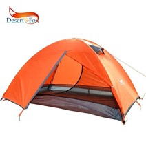 비바돔 쉘터 반고텐트 동계쉘터 벙커돔 데저트 앤 폭스 배낭여행 텐트 2 인용 더블 레이어 캠핑 텐트 4, 01 Orange
